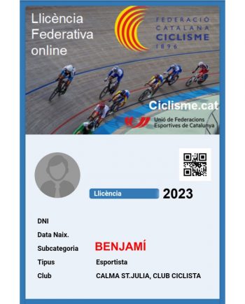 Licencia de la Federación Catalana de Ciclismo